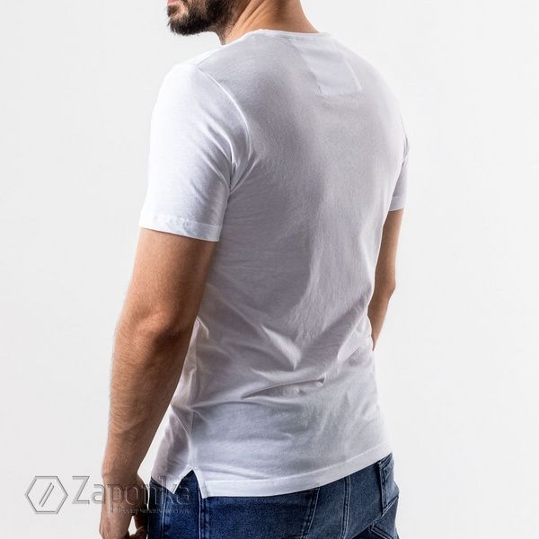 Футболка з принтом, Білий колір, Кежуал, Бавовна, Slim fit, Climber 821-1109-W001-XXL фото