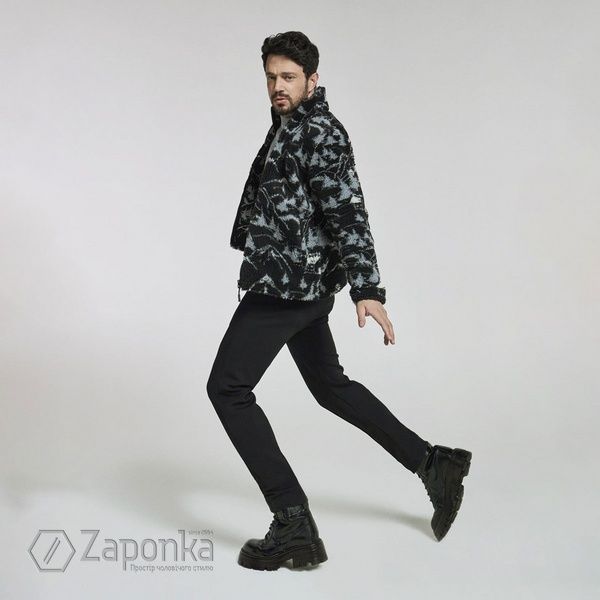 Куртка Шерпа, Чорно-сірий колір, Кежуал, Поліестер, Regular Fit, AVVA