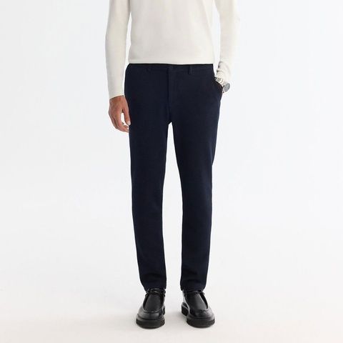 Штани костюмні, Синій (темний) колір, Бізнес-кежуал, Поліестер, Slim Fit, AVVA A42Y3211-11 фото