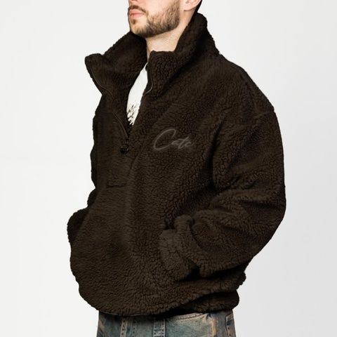 Куртка Шерпа, Чорний колір, Кежуал, Бавовна, Oversize, Catch