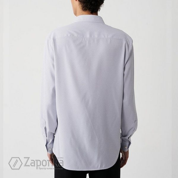 Сорочка в смугу, Сірий колір, Кежуал, Поліестер, Slim Fit, AVVA