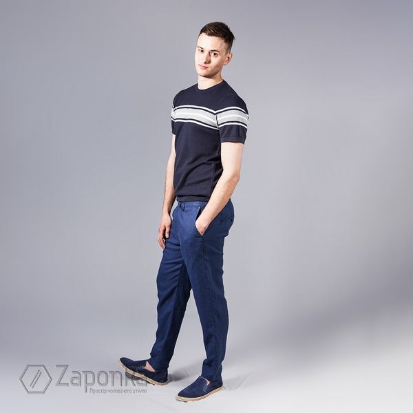 Лляні штани на літо, Синій колір, Кежуал, Льон, Relaxed fit, Climber 805-2492-B028 фото