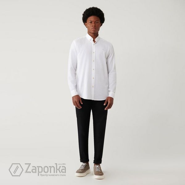 Сорочка, Білий (Айворі) колір, Кежуал, Бавовна, Regular Fit, AVVA