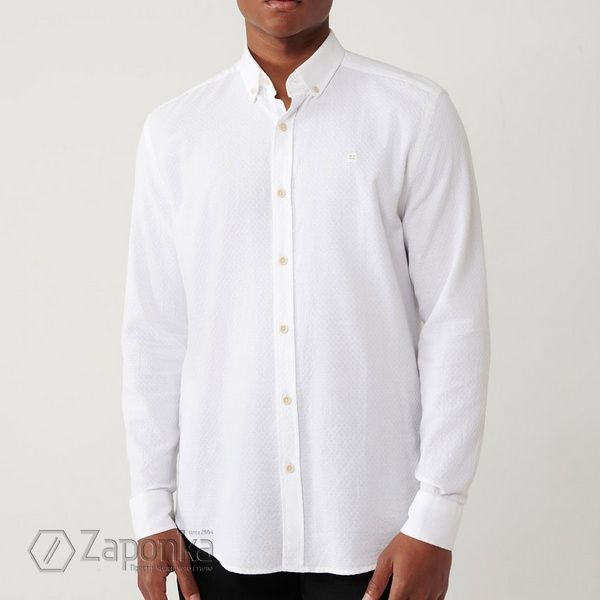 Сорочка, Білий (Айворі) колір, Кежуал, Бавовна, Regular Fit, AVVA