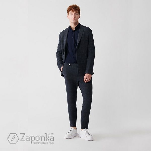 Штани костюмні, Синій (темний) колір, Бізнес-кежуал, Поліестер, Slim Fit, AVVA