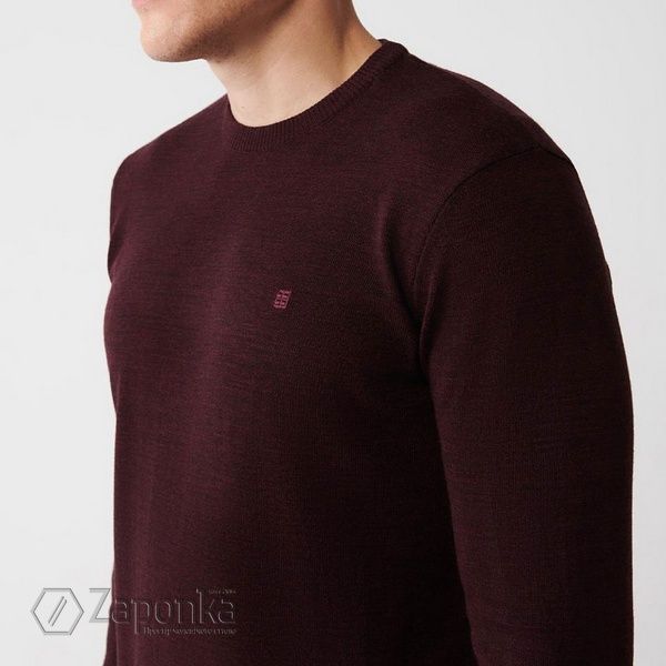 Пуловер, Бордо колір, Кежуал, Акріл, Regular Fit, AVVA