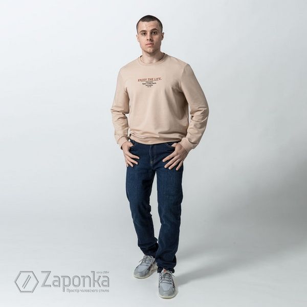 Світшот із гумовим принтом, Бежевий колір, Спорт-Кежуал, Бавовна, Regular Fit, AVVA