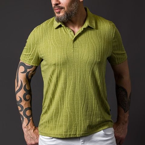 Поло ультратонке, Хакі колір, Кежуал, Поліестер, Regular Fit, AVVA