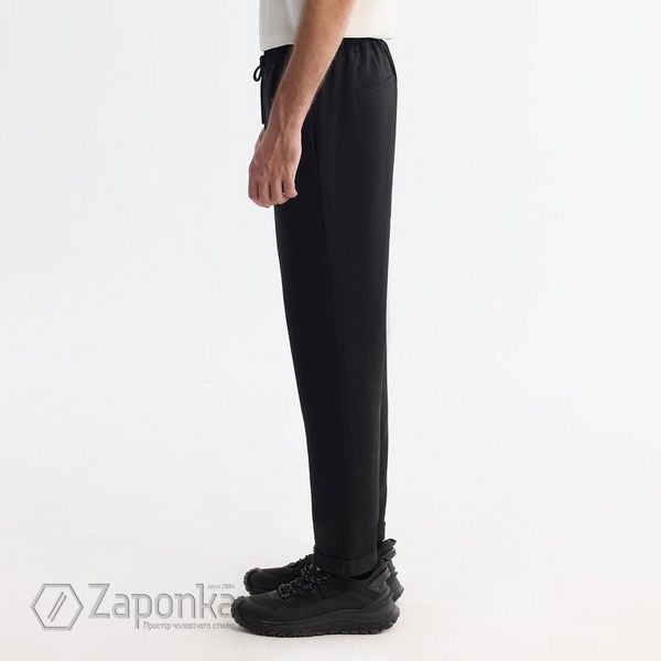 Штани спортивні, Чорний колір, Спорт-Кежуал, Поліестер, Relaxed Fit, AVVA