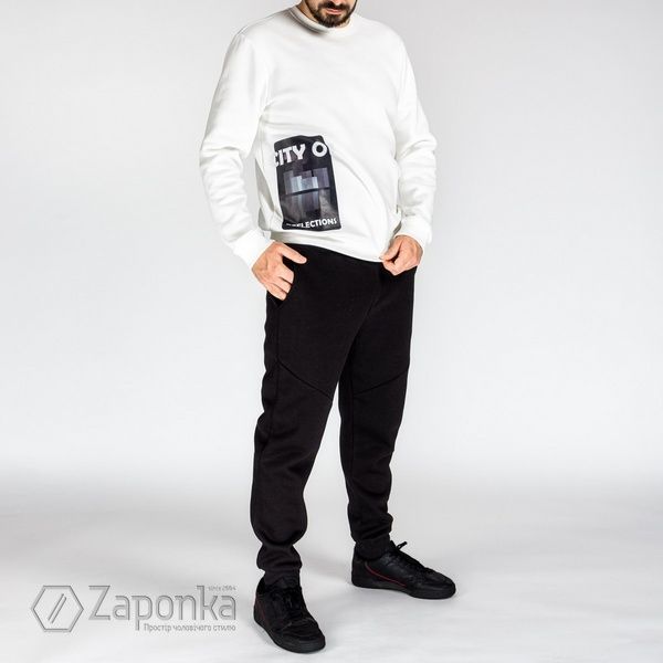 Світшот (футер-начіс всередені), Білий колір, Кежуал, Бавовна, Regular Fit, AVVA