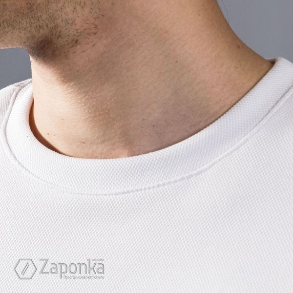Світшот із рельєфним принтом, Білий колір, Кежуал, Бавовна, Regular Fit, AVVA