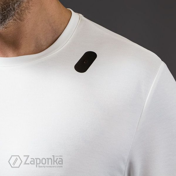 Футболка з Soft-touch тканини, (Прорезининй принт), Білий колір, Спорт-Кежуал, Бавовна, Sport fit, AVVA A21Y1049-47 фото