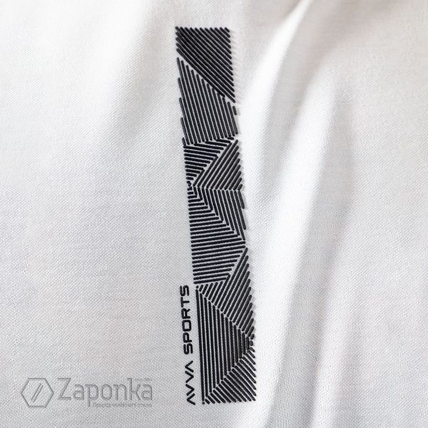 Футболка з Soft-touch тканини, (Прорезининй принт), Білий колір, Спорт-Кежуал, Бавовна, Sport fit, AVVA A21Y1049-47 фото