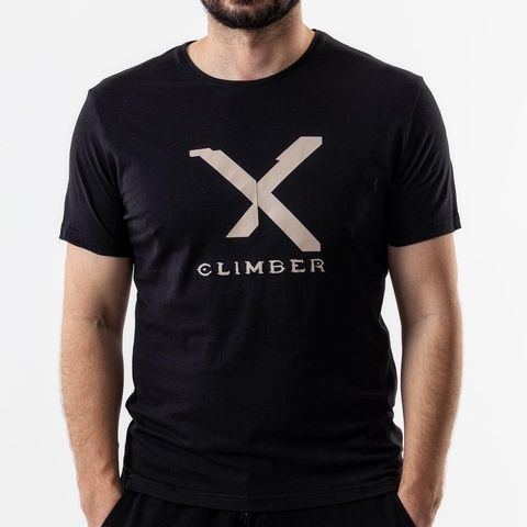 Футболка з принтом, Чорний колір, Спорт-Кежуал, Бавовна, Slim fit, Climber 821-1103-S040-XXL фото