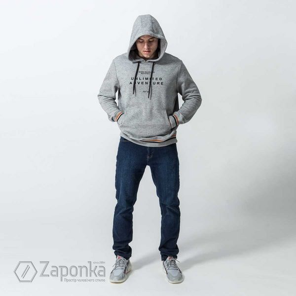 Худі, текстурована тканина, Сірий колір, Спорт-Кежуал, Поліестер, Regular Fit, AVVA