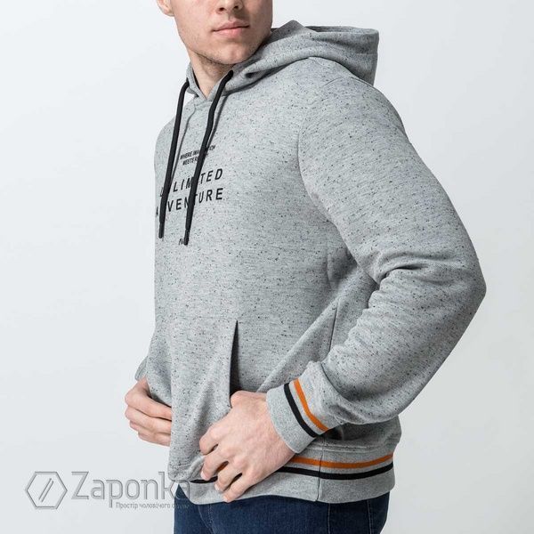 Худі, текстурована тканина, Сірий колір, Спорт-Кежуал, Поліестер, Regular Fit, AVVA