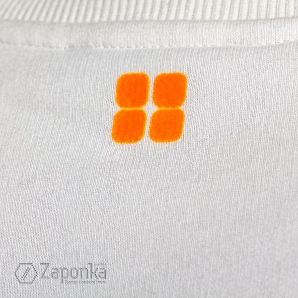 Світшот із вишитим принтом, (футер-начіс всередені), Білий колір, Кежуал, Бавовна, Regular Fit, AVVA