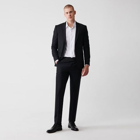 Костюм класичний, Чорний колір, Класика, Вовна, Slim Fit, AVVA B007701-03 фото