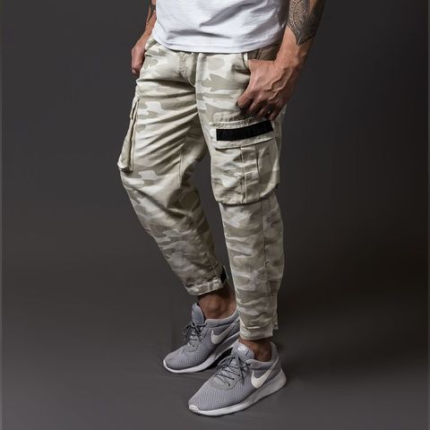 Джогери - карго (мілітарі), Сірий (світлий) колір, Кежуал, Бавовна, Custom fit, Catch