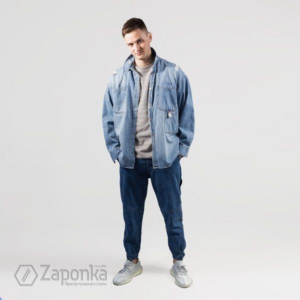 Джогери джинсові, Діамантово-синій колір, Кежуал, Бавовна, Custom fit, Catch